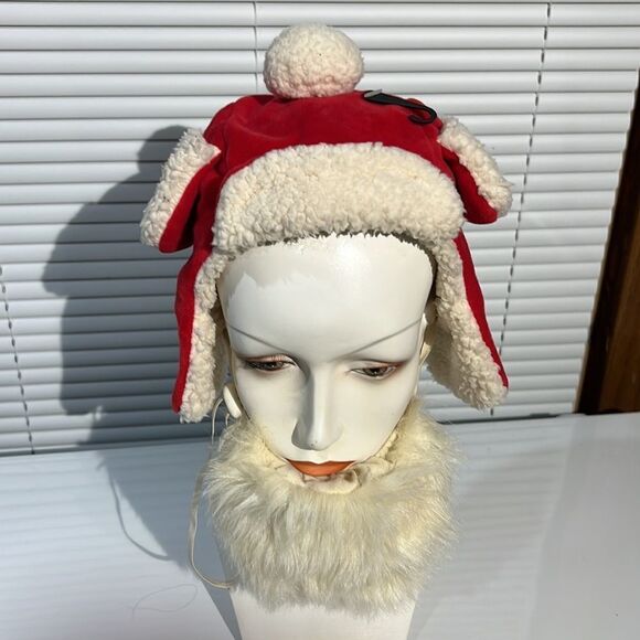 Santa Hat with Beard for XL Dog **View Photos of Inside of beard** Damage - Picture 4 of 13